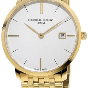 Frederique Constant Slimline Herrklocka FC-220V5S5B Vit/Gulguldtonat