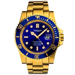 Kompass Grand Diver Gold Blue