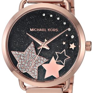 Michael Kors 99999 Damklocka MK3795 Svart/Roséguldstonat stål