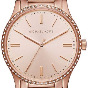 Michael Kors Bailey Damklocka MK3809 Roséguldstonad/Roséguldstonat