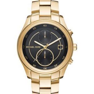 Michael Kors Blair Damklocka MK6497 Svart/Gulguldtonat stål Ø40 mm