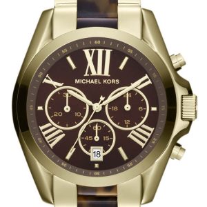 Michael Kors Bradshaw Damklocka MK5696 Brun/Gulguldtonat stål Ø47 mm