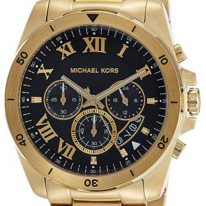 Michael Kors Brecken Herrklocka MK8481 Svart/Gulguldtonat stål Ø44