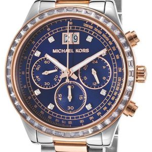 Michael Kors Brinkley Damklocka MK6205 Blå/Roséguldstonat stål