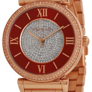 Michael Kors Catlin Damklocka MK3377 Röd/Roséguldstonat stål Ø38