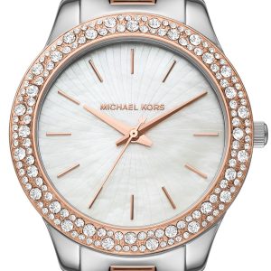 Michael Kors Damklocka MK1048 Liliane Vit/Roséguldstonat stål Ø36