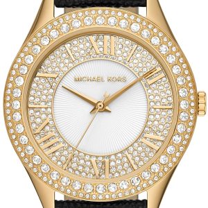 Michael Kors Damklocka MK2988 Harlowe Vit/Läder Ø38 mm