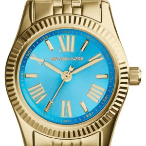 Michael Kors Damklocka MK3271 Blå/Gulguldtonat stål Ø26 mm