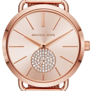 Michael Kors Damklocka MK3845 Portia Roséguldstonad/Roséguldstonat