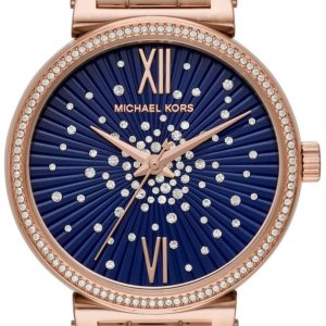 Michael Kors Damklocka MK3971 Sofie Blå/Roséguldstonat stål Ø36 mm