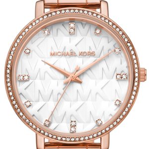 Michael Kors Damklocka MK4594 Pyper Vit/Roséguldstonat stål Ø39 mm