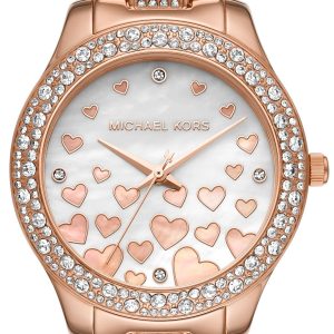 Michael Kors Damklocka MK4597 Liliane Vit/Roséguldstonat stål Ø36