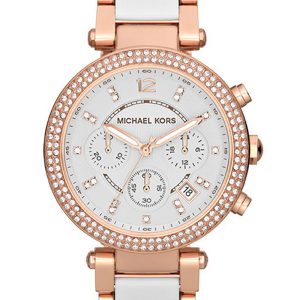 Michael Kors Damklocka MK5774 Parker Vit/Plast Ø39 mm