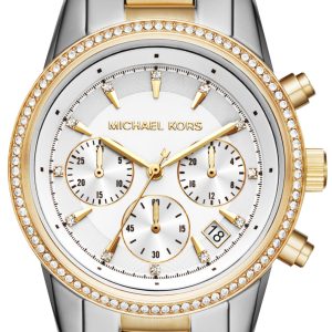 Michael Kors Damklocka MK6474 Ritz Vit/Guldtonat stål Ø37 mm