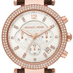 Michael Kors Damklocka MK6917 Parker Vit/PVC (Polyvinylklorid) Ø39 mm