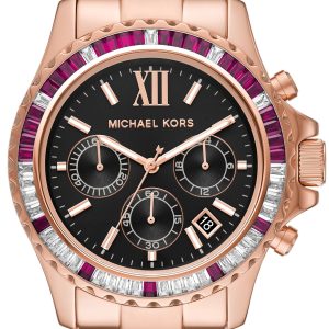 Michael Kors Damklocka MK6972 Everest Svart/Roséguldstonat stål