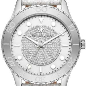 Michael Kors Damklocka MK6998 Runway Vit/PVC (Polyvinylklorid) Ø40 mm