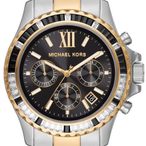 Michael Kors Damklocka MK7209 Everest Svart/Guldtonat stål Ø42 mm