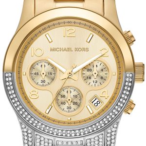 Michael Kors Damklocka MK7329 Runway Guldtonad/Guldtonat stål Ø38 mm