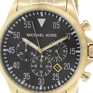 Michael Kors Gage Herrklocka MK8361 Svart/Gulguldtonat stål Ø45 mm