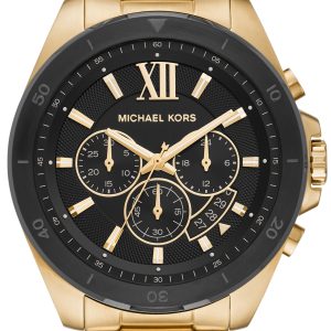 Michael Kors Herrklocka MK8848 Brecken Svart/Guldtonat stål Ø45 mm