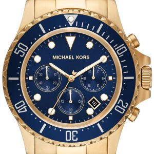 Michael Kors Herrklocka MK8978 Everest Blå/Guldtonat stål Ø45 mm