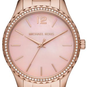 Michael Kors Layton Damklocka MK6848 Rosa/Roséguldstonat stål Ø38