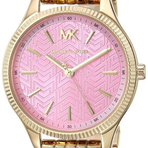 Michael Kors Lexington Damklocka MK6640 Rosa/Gulguldtonat stål Ø36