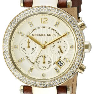 Michael Kors Parker Damklocka MK2249 Champagnefärgad/Läder Ø39 mm