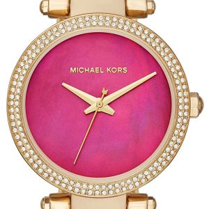 Michael Kors Parker Damklocka MK6490 Rosa/Gulguldtonat stål Ø33 mm