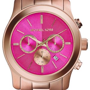 Michael Kors Runway Damklocka MK5931 Rosa/Roséguldstonat stål Ø45