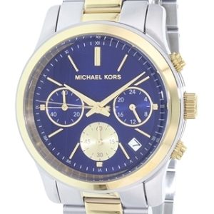 Michael Kors Runway Damklocka MK6165 Blå/Gulguldtonat stål Ø38 mm