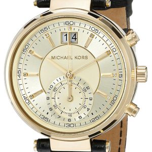 Michael Kors Sawyer Damklocka MK2433 Champagnefärgad/Läder Ø39 mm