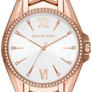 Michael Kors Whitney Damklocka MK6694 Vit/Roséguldstonat stål Ø38