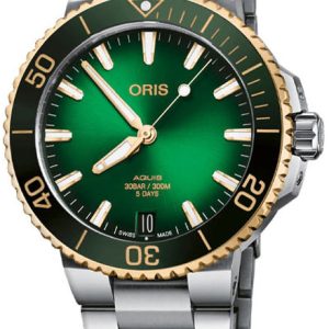 Oris Herrklocka 01 400 7769 6357-07 8 22 09PEB Aquis Grön/Stål