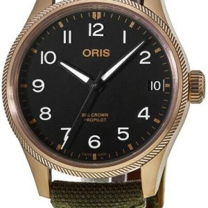 Oris Herrklocka 01 751 7761 3164-07 3 2003BRLC Big Crown Svart/Läder