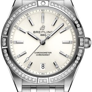 Breitling Damklocka A10380591A1A1 Chronomat Automatic 36 Vit/Stål