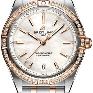 Breitling Damklocka U10380591A2U1 Chronomat Automatic 36 Vit/18 karat