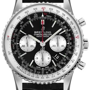 Breitling Herrklocka AB0127211B1P1 Navitimer 01 46Mm Svart/Läder