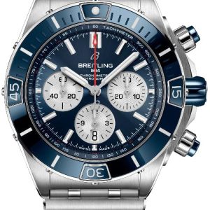 Breitling Herrklocka AB0136161C1A1 Super Chronomat B01 44 Blå/Stål