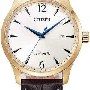 Citizen Herrklocka NJ0118-16A Vit/Läder Ø40 mm