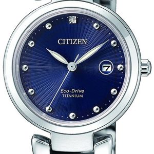 Citizen Titanium Damklocka EW2500-88L Blå/Titan Ø29 mm