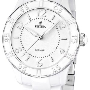 Festina Damklocka F16621-1 Dress Vit/Keramik Ø38 mm