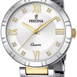 Festina Damklocka F16937-A Mademoiselle Silverfärgad/Gulguldtonat