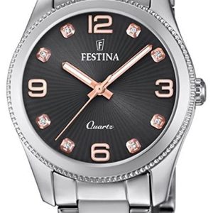 Festina Damklocka F20208-2 Svart/Stål Ø31 mm