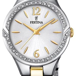 Festina Damklocka F20247-2 Silverfärgad/Gulguldtonat stål Ø29 mm