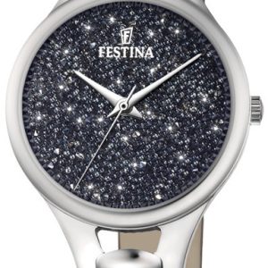 Festina Damklocka F20407-3 Mademoiselle Svart/Läder Ø32 mm