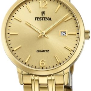 Festina Damklocka F20514-3 Classic Gulguldstonad/Gulguldtonat stål