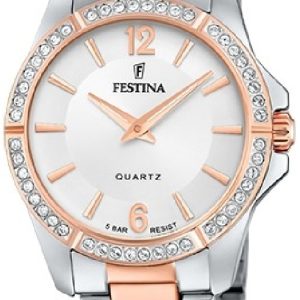 Festina Damklocka F20595-1 Mademoiselle Silverfärgad/Roséguldstonat