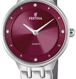 Festina Damklocka F20597-2 Mademoiselle Röd/Stål Ø30.5 mm